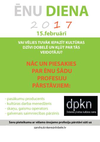 ĒNU DIENA Dobeles pilsētas kultūras namā.